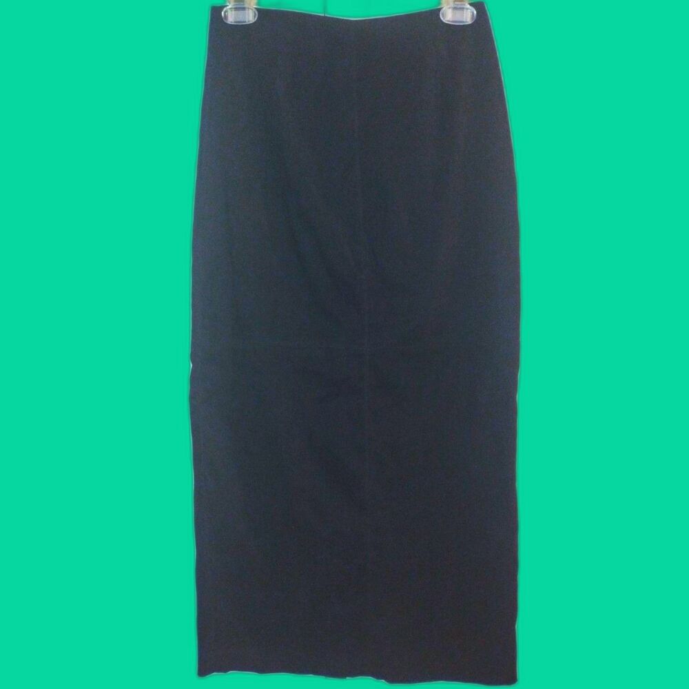 Vintage Y2K Late 90's Bagatelle Faux Suede Black Size 4 Skirt Long